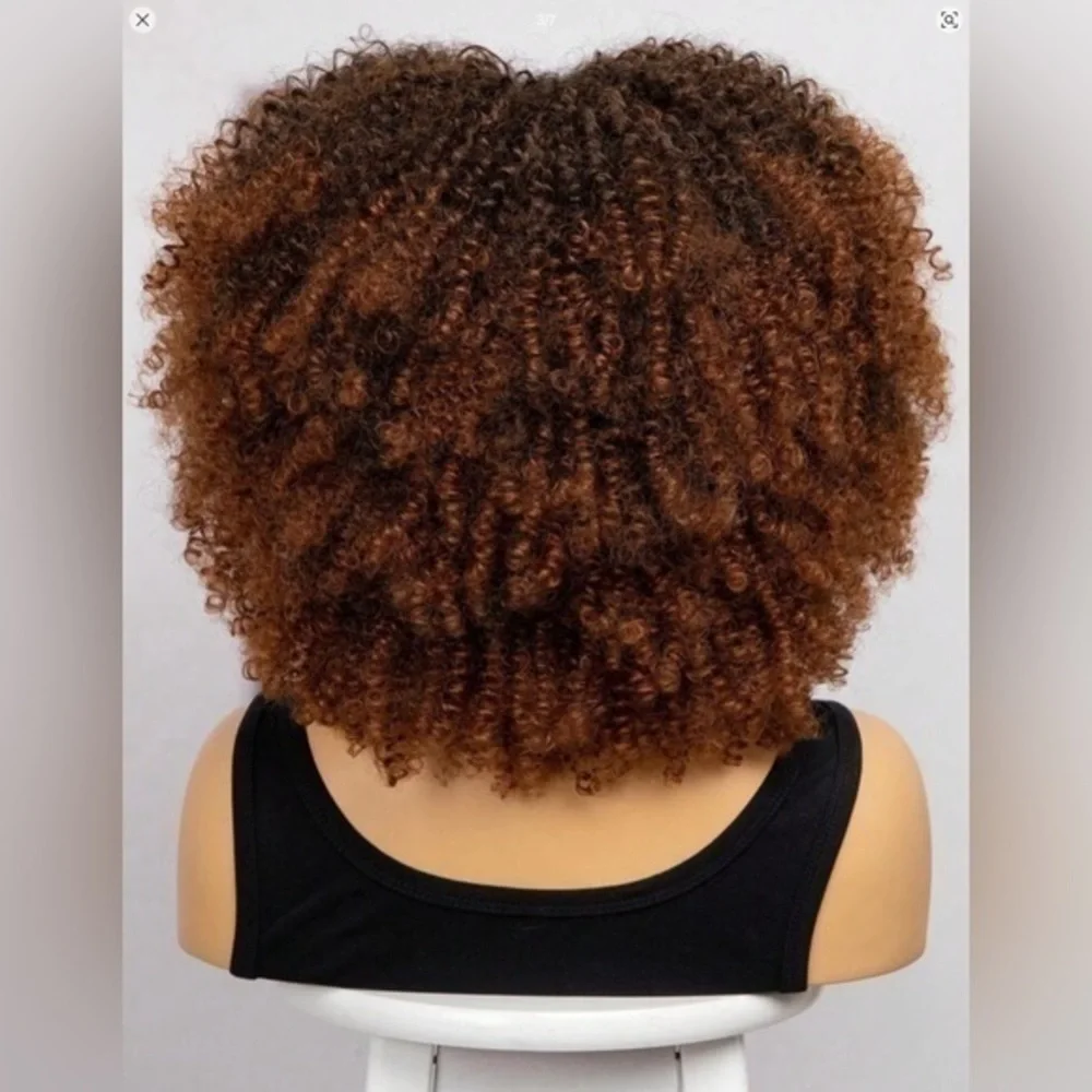 ✨NWT Afro Curly 12 Inch Synthetic Wigs Fibre Honey blonde 🍯